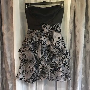 Satin Ruffle Cocktail Dress